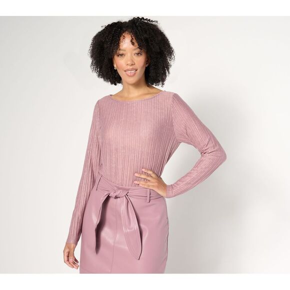 BEAUTIFUL by Lawrence Zarian Women's Top Plus Sz 2X Boatneck Sleeve Pink A668539 - Picture 1 of 4